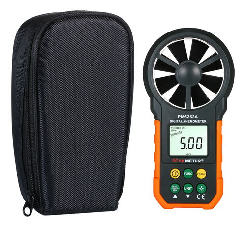 Anemómetro Peakmeter Cfm Portátil Mide Velocidad Del Viento