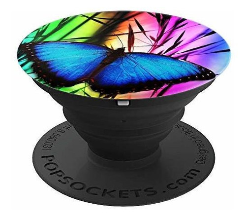 Soporte Para Telefono Celular Con Mariposa Azul, Zocalo Em