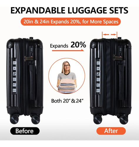 Juego Set 8 Maletas Rigidas Resistente Bolsas Viaje 4 Ruedas