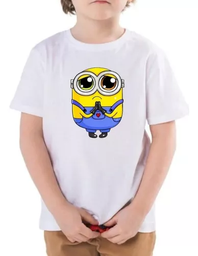 Camiseta Minions Inserimos Nome da Criança e Idade