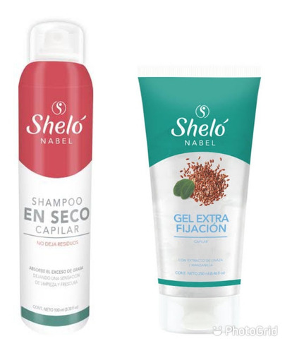 Shampoo En Seco Capilar + Gel Extra Fijación,  Shelo  Nabel 