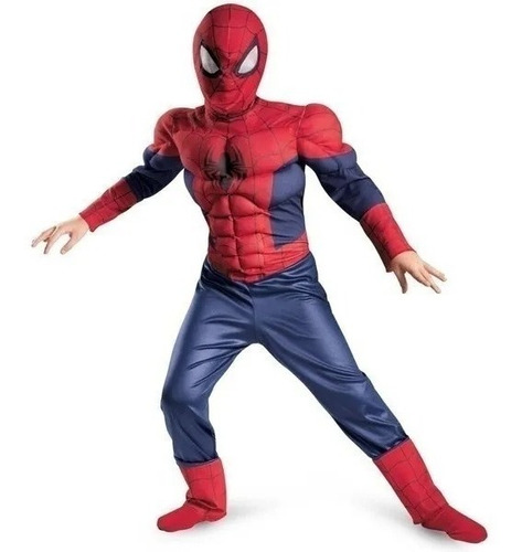 Disfraz Spiderman Hombre Araña Marvel Musculoso Talles 1 Y 2