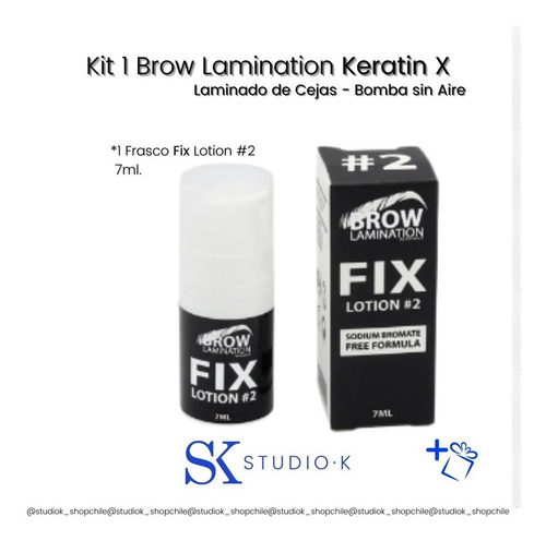 Kit Laminado De Cejas Keratin X Brow Lamination Pasos 1 Y 2