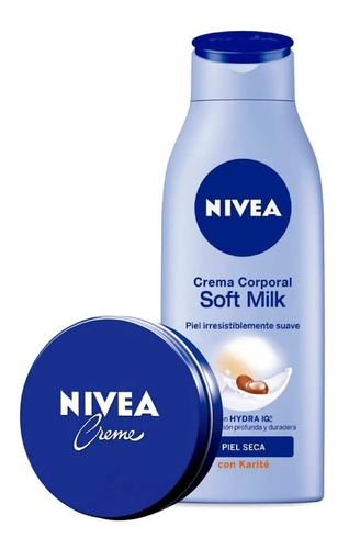 Crema Nivea Rsoft Milk Piel Seca 400ml + Lata Creme 150