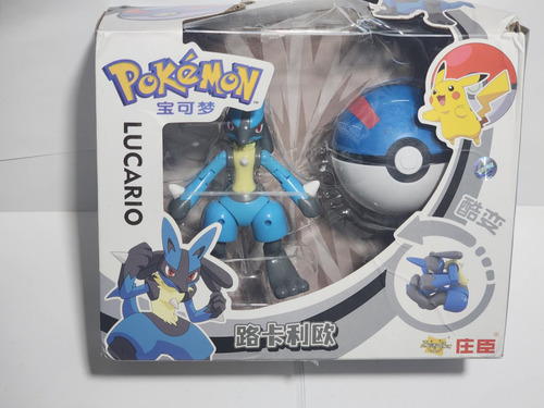 Figura Muñeco Videojuego Pokemon Violeta Lucario En Pokebola (Reacondicionado)