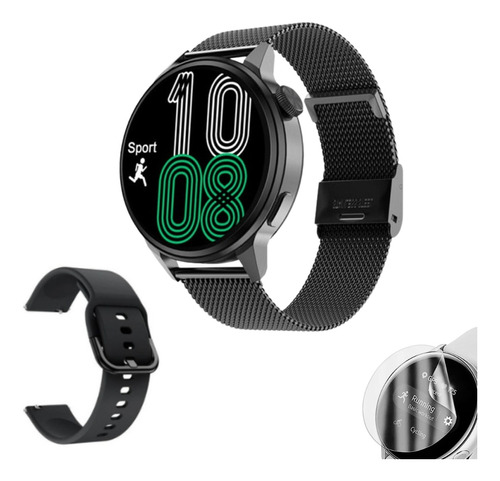 Smartwatch Dt4+ Plus Negro Doble Malla Y Film Protector 