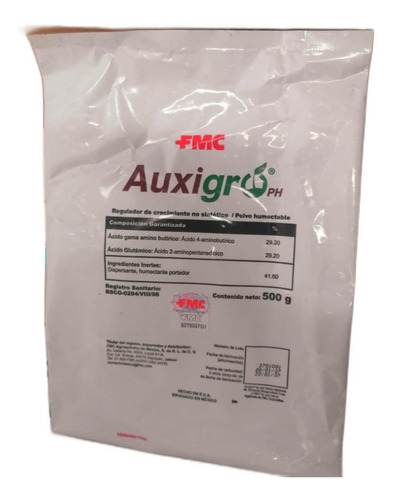 Auxigro  Fmc 500 Gr, Acido Gamma Amino B, Acido Glutamico