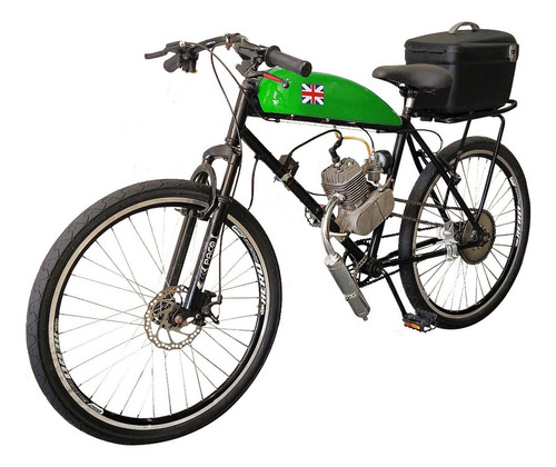 Bicicleta Motorizada Café Racer Sport Cargo Cor Verde Field