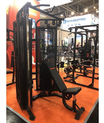 Multigimnasio Profesional Polea Doble Torre Multigym C Banco