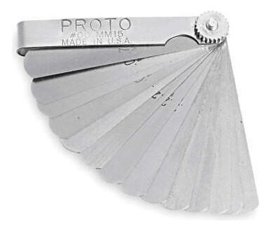 Proto J00mm15 Feeler Gauge Set,dimension Type Metric Aan