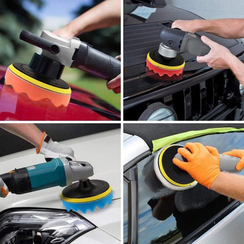 Juego De Almohadillas Para Pulir Y Esponjas Para Automóviles