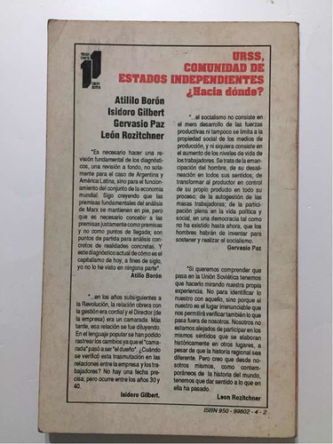 Urss. Comunidad De Estados Independientes, Hacia Dónde?