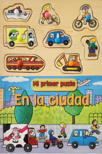 1 Libro Puzzle Y 1 Rompecabezas De Madera P/ Niños 2 Años +