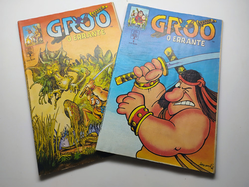 Gibi Hq Groo O Errante N° 1 E 2 Editora Abril Raro De 1990 (Usado)