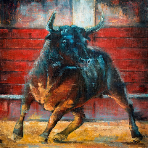 Toro Giclée Colección Tauromaquia Cuadro De Autor Original 