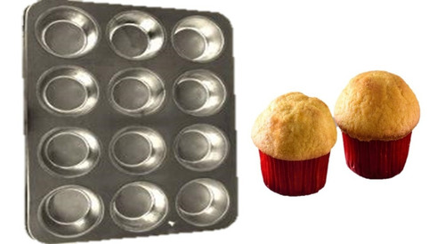 Charola Para Hornear  Panquesitos Cup Cakes Cubiletes 1 Pzs