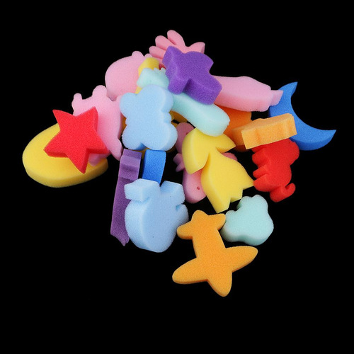 Conjunto De 24 Niños Pinceles Esponjas Pinceles Imprimibles