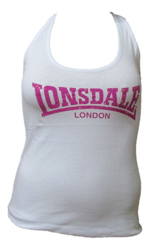 Musculosa Lonsdale Dama Mujer Logo Deportiva 100% Algodondxt