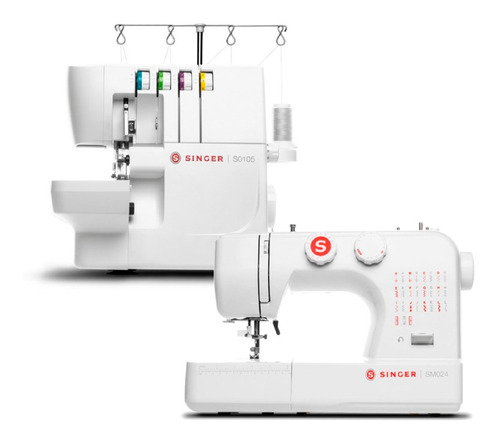 Máquina De Coser Singer Sm024 + Overlock Singer S0105