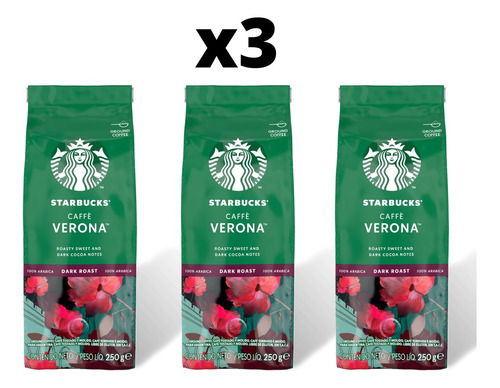  Café Starbucks Verona 250gr X3 - Lleva 3 Packs Envio Gratis