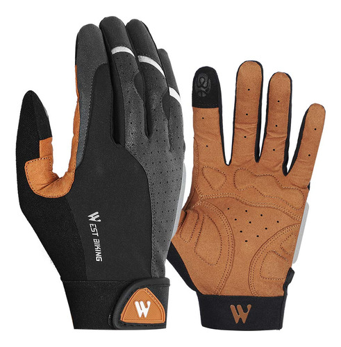 Guantes De Bicicleta Hombre Dedos Completos Mtb Táctiles