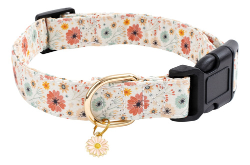 Collar De Algodon Para Perros De Diseño De Flores