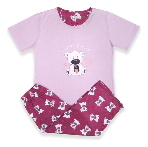 Conjunto Pijama Mujer Playera Pescador Algodón Comoda Fresca