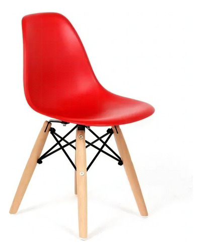 Set 6 Sillas Eames Infantil Polipropileno Stolmx Estructura De La Silla Rojo