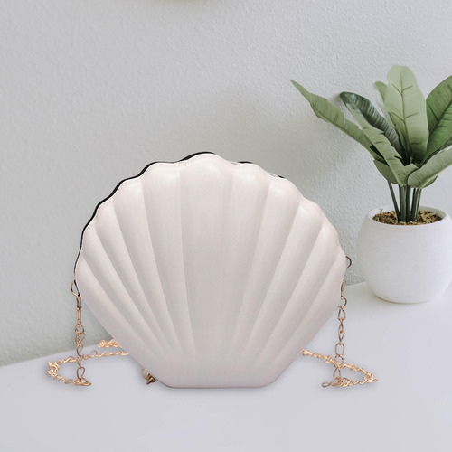 / Bolso De Hombro Con Forma De Concha Para Mujer, Monedero