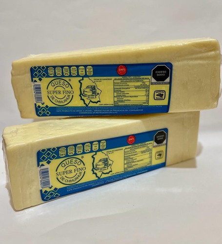 Queso Chihuahua Super Fino Menonita 2 Barras 4.7 Kg