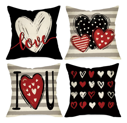 Fundas De Almohada Decorativas Para San Valentín Con Corazon