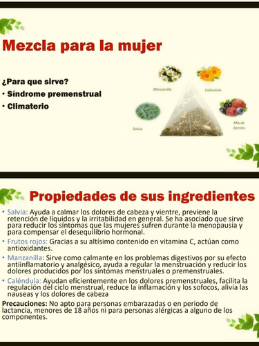 Infusion Mezcla Para La Mujer.