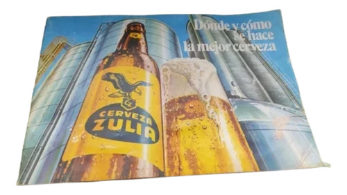 Catálogo Folleto Cerveza Zulia Antiguo Vintage