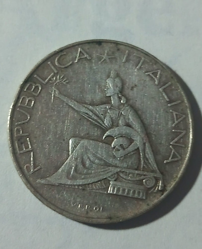 Moneda Italia 500 Liras Plata -centenario 1961- Vf Km99
