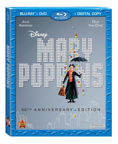 Sellado Blu-ray Disney Mary Poppins 50 Aniversario Slipcase