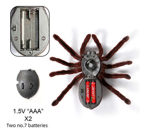 Juguete De Broma Realista Con Forma De Araña Con Control Rem