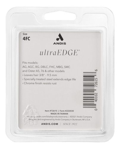 Clipper Blade Andis Ultraedge De Acero Con Infusión De Carbo