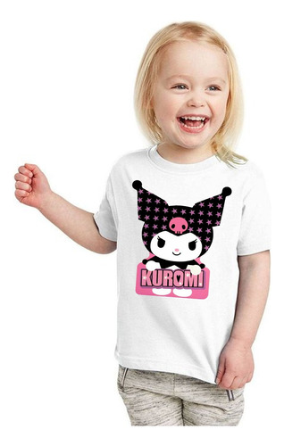 Remera Niño Niña Personalizada Kuromi Anime Kitty