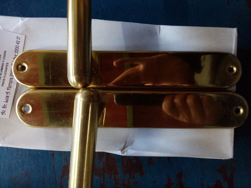 Imagen 2 de 2 de Frente Manija Para Puerta Bronce Vástago 8mm
