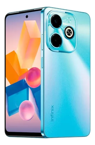 Smartphone Infinix Hot 40i, 8gb Ram 256gb, Câmera Dupla 50mp Ring Flashlight + Selfie 32mp, Nfc, 4g, 5000mah, Tela 6,6 90hz, Dual Chip, Azul