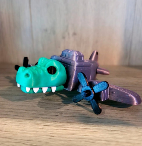 Juguete Bombardino Cocodrilo, Impresión 3d, Meme, 20 Cm