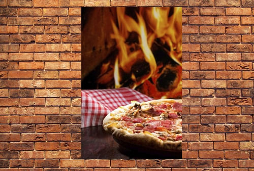 Vinilo Decorativo 30x45cm Pizza Pizzeria Comidas Resto M6