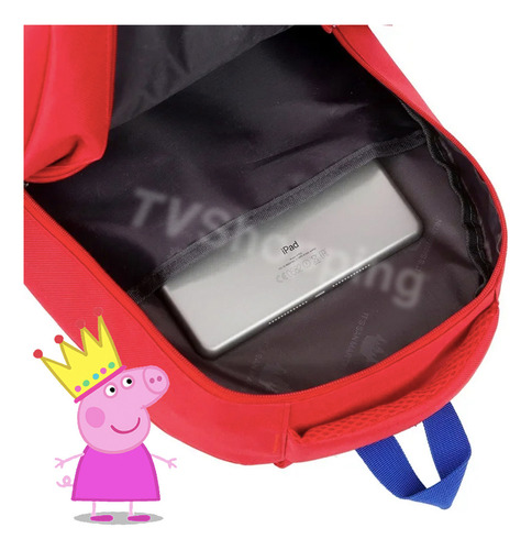 Peppa Pig Mochila Escolar George Pig Color Azul Rosa Y Viole