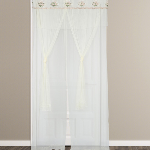 Cortina Decorativa De Encaje Para Puerta Con Cinta Adhesiva,