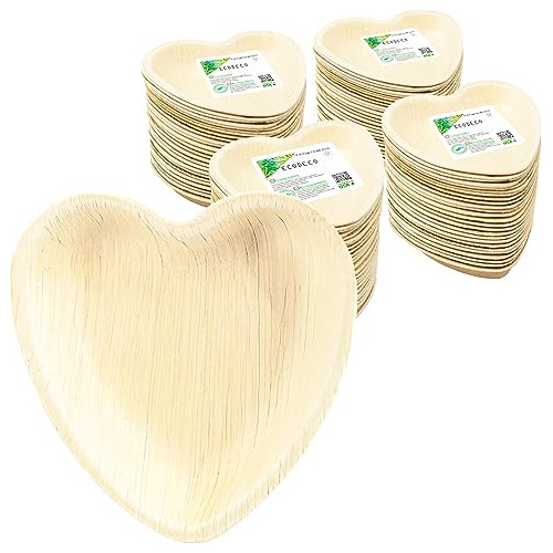 Ecodeco 100 Hoja De Palma Corazón Placas Compostables Cz5ky