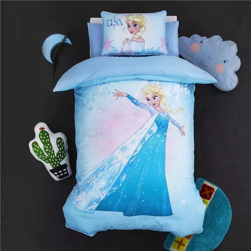 Edredon Frozen De Disney Cubrelecho Cama Sencilla