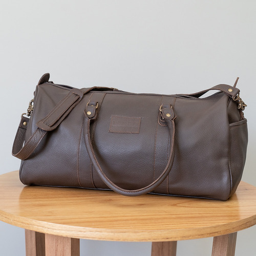 Imagen 2 de 9 de Bolso De Cuero Vacuno, Bolso De Viaje Grande