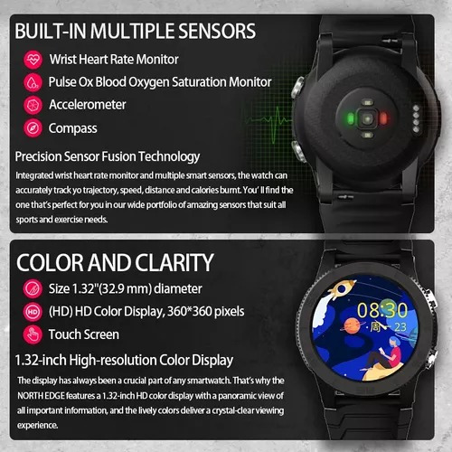 Reloj North Edge X-trek Gps, Smartwatch