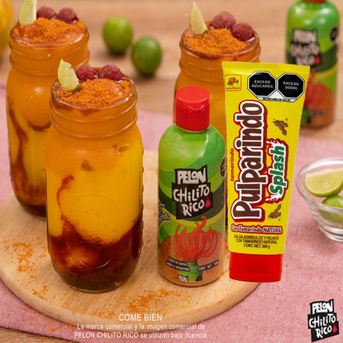 Pulparindo Splash Tamarindo + 4 Pzs Pelon Polvo Chilito Rico