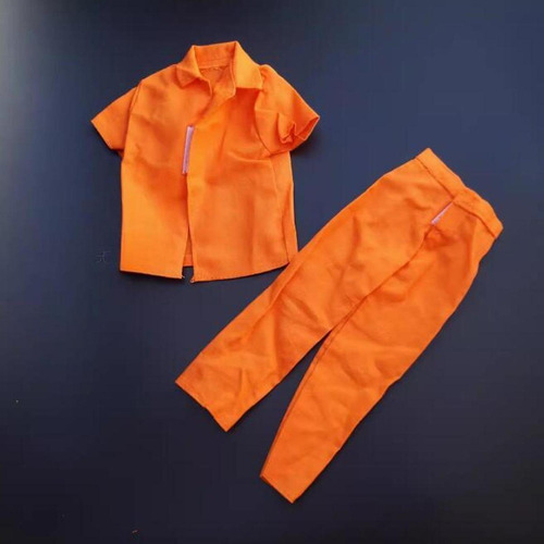 2 Piezas De Uniforme De Prisión Para Hombres A Escala 1/6,